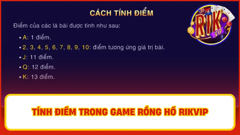 Tính điểm trong game Rồng Hổ Rikvip